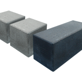 Zitelement / stapelblok 40x40x100 cm zwart