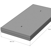 Betonplaat 200x100x16 cm Glad 20 Ton