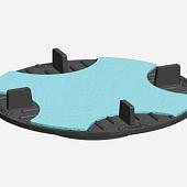 Passtuk kruisvorm 110x110x2 mm van zelfklevend bitumen