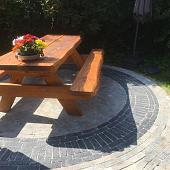 Antieke trommel dikformaat 6 cm musselkalk