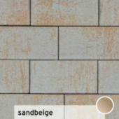 Futura 60x30x8 cm zandsteenbeige (mini-facet, met deklaag)