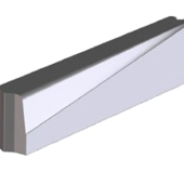 Trottoirband 13/15x20-10x20 verloop links zwart visbek/h&d