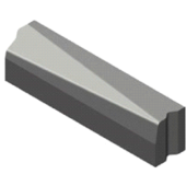 Trottoirband 18/20x25-5/20x20 verloop links zwart visbek