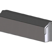 Geleideband 6/15x25x100 cm recht zwart visbek