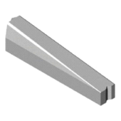 Trottoirband 13/15x25-6/15x25x100 verloop links grijs visbek