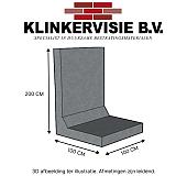 Keerwand 200cm Hoog. 100cm Lang. 100cm Voet. Grijs