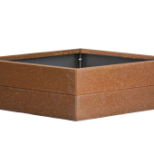 Bloembak corten 120x120x28