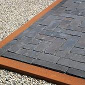 U-profiel ongelijkzijdig opsluitband 5cm corten 220x5,1x20,8x5,4