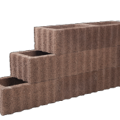 Rechthoekflor bruin/rood 40x60x25cm