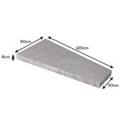 Schellevis oud hollandse trapezium 120x60/30x8 cm grijs