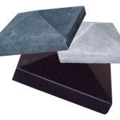 Paalmuts met punt 70x70 cm zwart gecoat