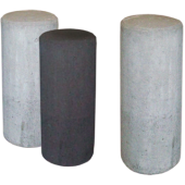 sierpaal rond 30x100 cm grijs