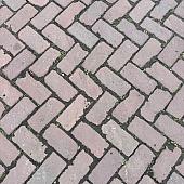 Oude gebakken keiformaten Weurt rood/paars (op pallets)