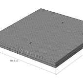Betonplaat 200x200x14 cm Traanplaatstructuur 20 Ton