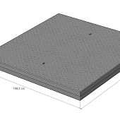 Betonplaat 200x200x16 cm traanplaatstructuur 20 ton