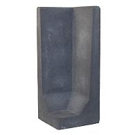 L-Hoeksteen 100x40x40 cm zwart