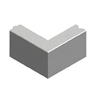 Opsluitband hoekstuk 12x25x45/45 cm 90' grijs