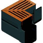 ACO Slimline hoekelement + CorTen rooster