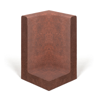 Betonnen L-hoekelement 40x40x60 roestbruin