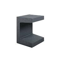 Betonnen U-element 30x30x40 zwart