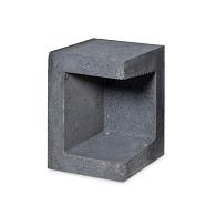 Betonnen U-hoekelement 30x30x40 cm zwart