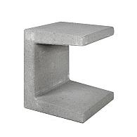 Betonnen U-element 40x40x50 grijs