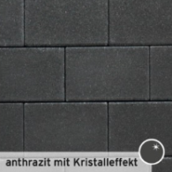 Futura 30x20x8 cm zwart kristaleffect (mini-facet, met deklaag)