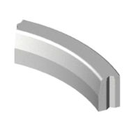Trottoirband 13/15x25x78,5 cm R=4 bocht inwendig grijs visbek