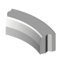 Trottoirband 18/20x25x78,5 cm R=12 bocht inwendig grijs visbek