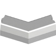 Trottoirband 18/20x25 cm hoek 135 graden uitwendig grijs visbek