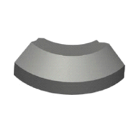 RWS Band 11,5/22,5x25x78,5 R=8 bocht uitwendig grijs visbek