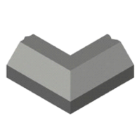 RWS Band 11,5/22,5x25x52,5 hoek 90 graden bocht uitwendig grijs visbek