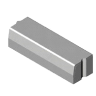 Trottoirband 28/30x25x100 cm recht grijs visbek