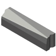 Trottoirband 13/15x25-5/20x20 verloop links grijs visbek