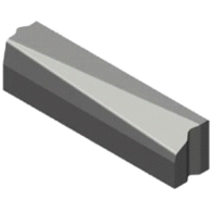 Trottoirband 13/15x25-5/20x20 verloop rechts grijs visbek