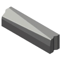 Trottoirband 13/15x25-15x25 verloop links grijs visbek/vis