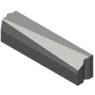 Trottoirband 13/15x25-12x25 verloop rechts grijs visbek/h&d
