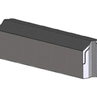 Geleideband 6/15x25x100 cm recht grijs visbek