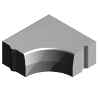 Trottoirband 18/20x25 cm hoekblok inwendig grijs visbek