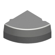 Trottoirband 18/20x25 cm hoekblok uitwendig grijs visbek