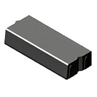 Trottoirband 38/40x20x100 cm recht zwart visbek