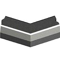 Trottoirband 18/20x25 cm hoek 135 graden uitwendig zwart visbek