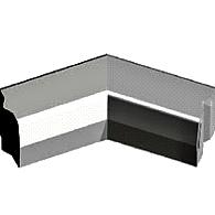 Trottoirband 18/20x25 cm hoek 135 graden inwendig zwart visbek