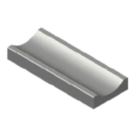 Molgoot 30x12x100 grijs uitholling 5 cm