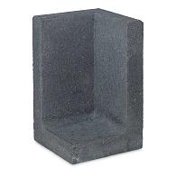 Betonnen L-hoekelement 50x50x120 zwart