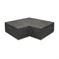 Oud Hollandse hoekstuk traptreden 90° binnen 40x20 carbon