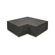 Oud Hollandse hoekstuk traptreden 90° buiten 37x15 carbon