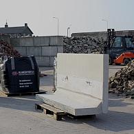 Profi- Keerwand grijs 105 cm hoog, 199 cm Lang, ca.64-70 cm voet