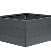 Bloembak poedercoat antraciet 240x240x42