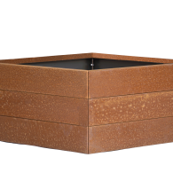 Bloembak corten 150x150x42